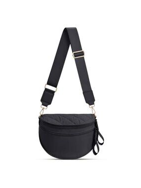 Quilted Puffer Crossbody Bag Spacious Travel Purse Adjustable Strap
